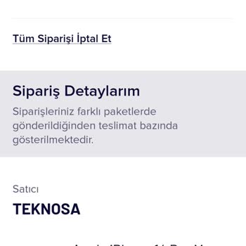 Teknosa'dan Ürün Aldım Gelmedi
