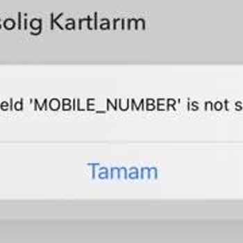 Passolig Number İs Not Field
