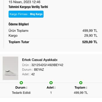 Paul Mark Ayakkabı Ücreti Alınmasına Rağmen Gönderilmemesi