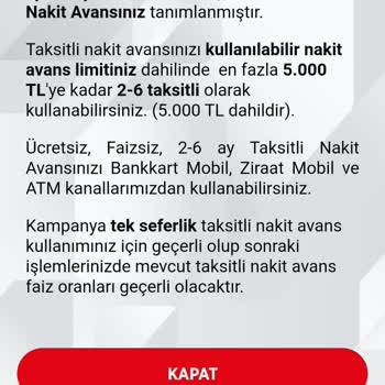 Ziraat Bankası Kredi İzinsiz Erteleme