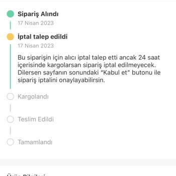 Dolap Siparişim İptal Edildi Ama Kargo Kodumu Göremiyorum