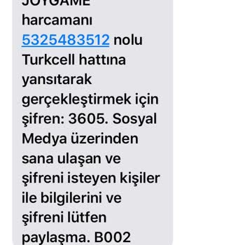 Joygame Paycell Tarafından Adıma Ödeme Yapılmış Bilgim Dışındadır