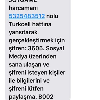 Joygame Paycell Tarafından Adıma Ödeme Yapılmış Bilgim Dışındadır