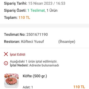 Trendyol Yemek Hem Ürün Göndermiyor Hem de Ücret İadesi Yapmıyor