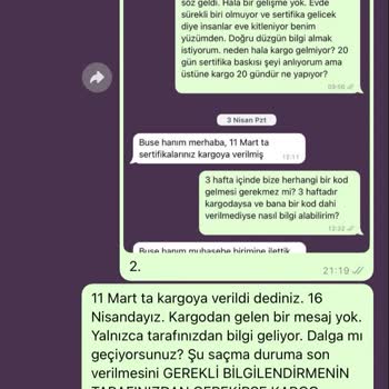 İstanbul Gedik Üniversitesi Uzaktan Eğitim- Gönderilmeyen Sertifikalar