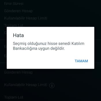 Türkiye Finans Katılım Bankası Hisse Satamama Sorunu