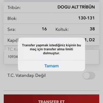Passolig Transfer Limiti Dolmuştur