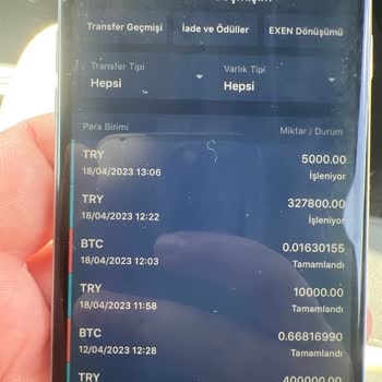 Bitexen Param Hesabıma Yansımıyor