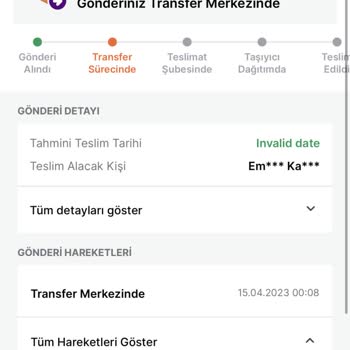 Trendyol Express Trendyol'dan 09.04.2023 Tarihinden Almış Olduğum Ürün 9 Gündür Yolda