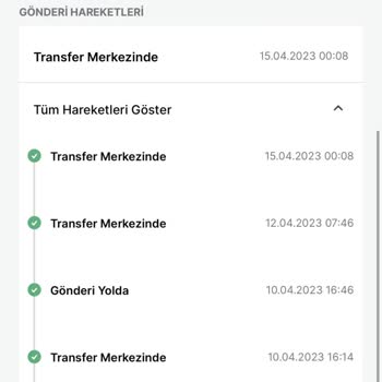 Trendyol Express Trendyol'dan 09.04.2023 Tarihinden Almış Olduğum Ürün 9 Gündür Yolda