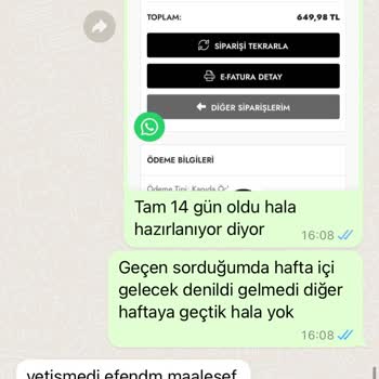 Modaadam Bir Türlü Gelmeyen Sipariş