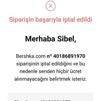 Bershka Tükenen Ürünün Ödemesini Alıyor