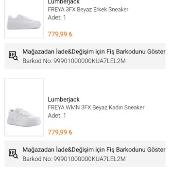 Lumberjack FLO Mağazacılık Eksik Ürün