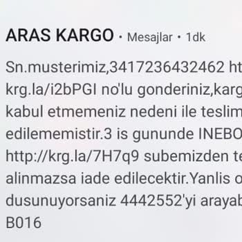 Aras Kargo Kargo Teslimatı Yapılmadı