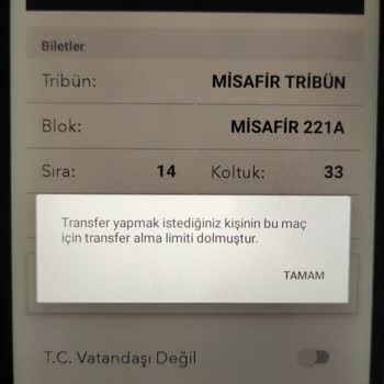 Passolig Bilet Transfer Limiti