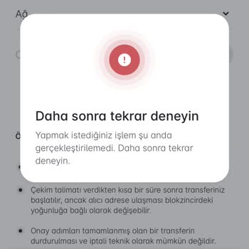 Paribu'da İzin Verilmeyen Çekim İşlemi