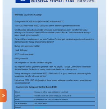 Going Wallet Vergi Borcu Ve Para Transferi Diyerek Süreci Oyalama Taktiği