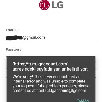 LG ThinQ App Login Error for GR-H802HLHJ Refrigerator