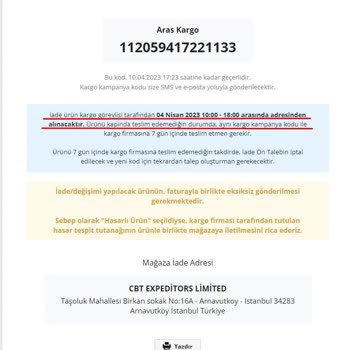Cbtxglobal Ve N11 Yanlış Ürün Gönderiyor Ama Parayı İade Etmiyor.