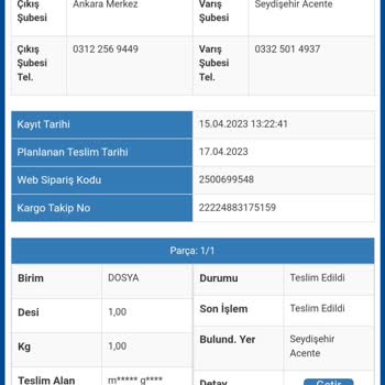 Sürat Kargo Seydişehir Şubesi Teslim Edilmeyen Kargo.