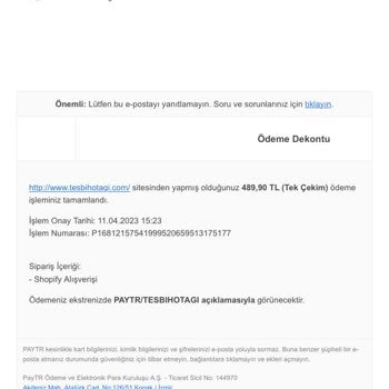 Tesbih Otağı Siparişimden Haber Yok