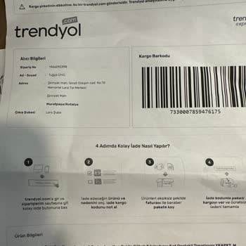 Yamuna Korse Yanlış Ürün Gönderimi