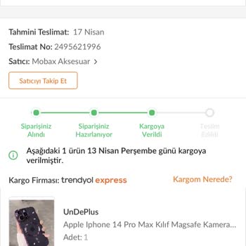 Trendyol Express Kargoların Hareketsizliği Ulaşmaması