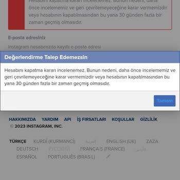 Instagram Hesabım Silindi