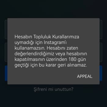 Instagram Hesabım Silindi