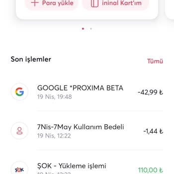 İninal Kartımdan Habersiz Çekilen 42.99 Tl