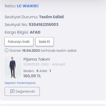 LCW Onayımı Almadan Afet Bölgesine Ürünümü Gönderdi.