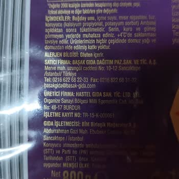 BİM/Başak Gıda Küflü Baklavalık Yufka