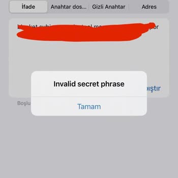 Trust Wallet Sürekli Invalid Secret Phrase Hatası Veriyor
