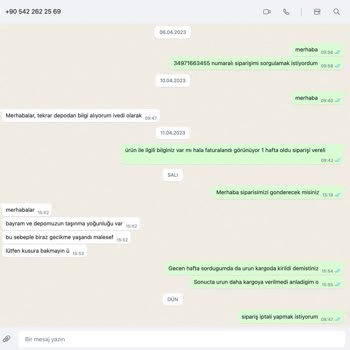 Bobajoy Bubble Tea Teslim Edilmeyen Sipariş