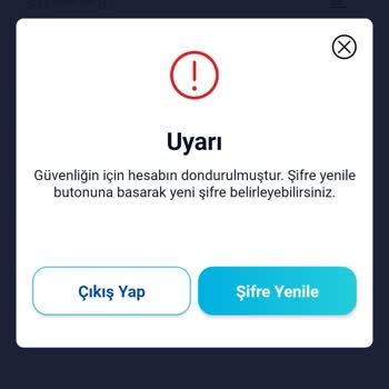 Paycell Hesabım Güvenliğim İçin Dondurulmuş