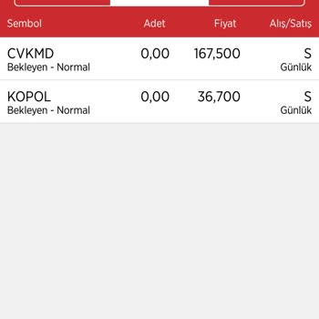 Ziraat Yatırım ZBorsa Hata Veriyor Ve Emirleri Yerine Getirmiyor