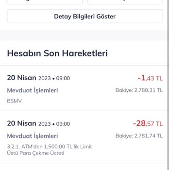 QNB Finansbank ATM'den Para Çekme Hesap Kesim Ücreti