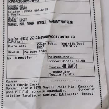 PTT Kargo 2 Defa Tahsil Edilen Kargo Ücreti