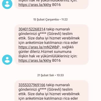 Aras Kargo Beşnisan Şubesi Teslim Sorunu
