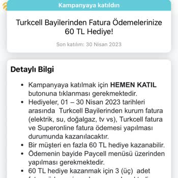 Sıradan Paycell Kampanya Aldatmacası