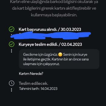 Papara Black Kartım 20 Gündür Ulaşmadı.