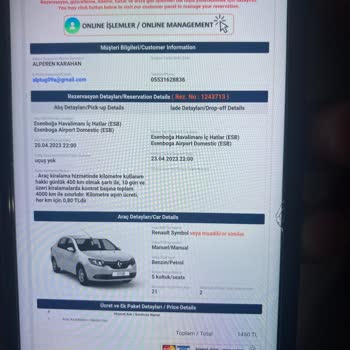 Cizgi Rent A Car (Mızraklı Group) Araç Kiralama Sorunu