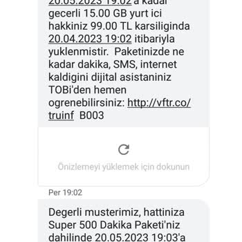 Vodafone İznim Olmadan Ek Paketler Atarak Faturamı Yükseltiyor.