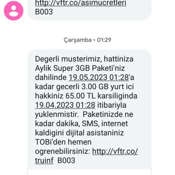 Vodafone İznim Olmadan Ek Paketler Atarak Faturamı Yükseltiyor.
