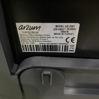 Arzum Tostçu Delux Ar 2001 Model Tost Makinesi