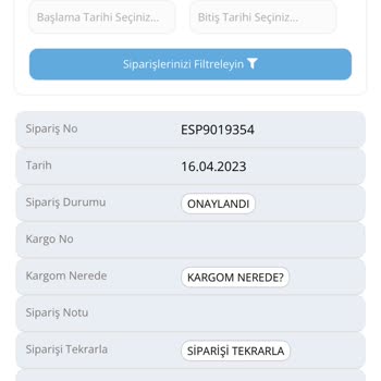 Lensevi.com İptal Etmek İstiyorum Siparişi