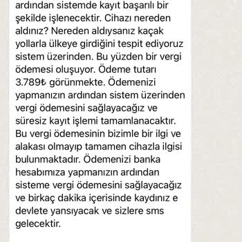 Kayıt Servisi (Instagram) Cep Telefonu IMEI Kayıt Sorunu