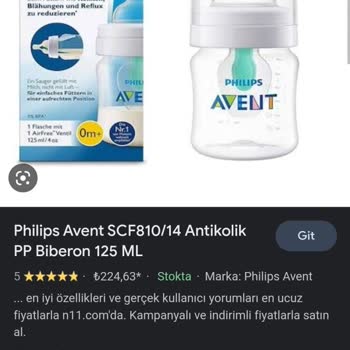 Philips Avent Antikolik Biberon Sorunu