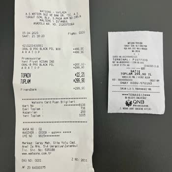 Oral-B Pro Battery Ürün Sorunu ( Watsons Maltepe Yaylada Şubesi )