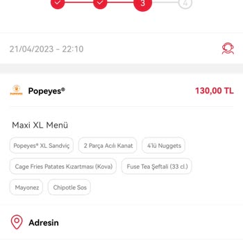 Popeyes Eksik Menü Siparişi